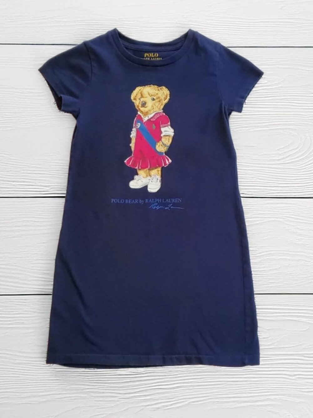 Polo Ralph Lauren Polo Bear Mascot Jersey Dress Size 7